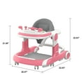 thumbnail image 2 of BEJOLO 5-in-1 Baby Walker with Adjustable Height, Removable Seat & Toy Tray – Non-Slip Design for Infants (Pink), 2 of 8