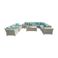 thumbnail image 2 of TK Classics Fairmont All-Weather Wicker 11 Piece Corner Sectional Patio Conversation Set, 2 of 2