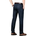 thumbnail image 4 of Men's Tencel-Blend Dress Pants - Year-Round Straight Fit Business Casual with Embroidery, 4 of 9