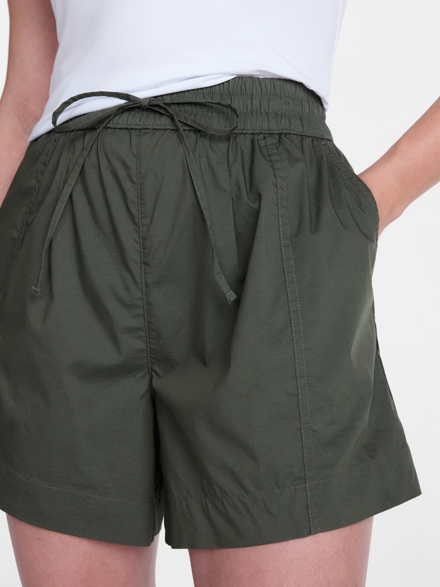 Time and Tru Women’s Mid Rise Poplin Shorts, Sizes XS-XXXL