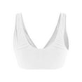 thumbnail image 6 of Gaecuw Push up Bikini Tops for Women Summer Criss Cross Front Bathing Suit Tops Solid Color Swimsuit Tops Padded Swimwear Tops V-Neck Resortwear Strappy Vacation White M, 6 of 6