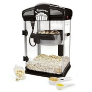 West Bend 82515B Hot Oil Theater Style Popper Machine with Nonstick Kettle Includes Measuring Cup Oil and Popcorn Scoop, 4-Ounce, Black