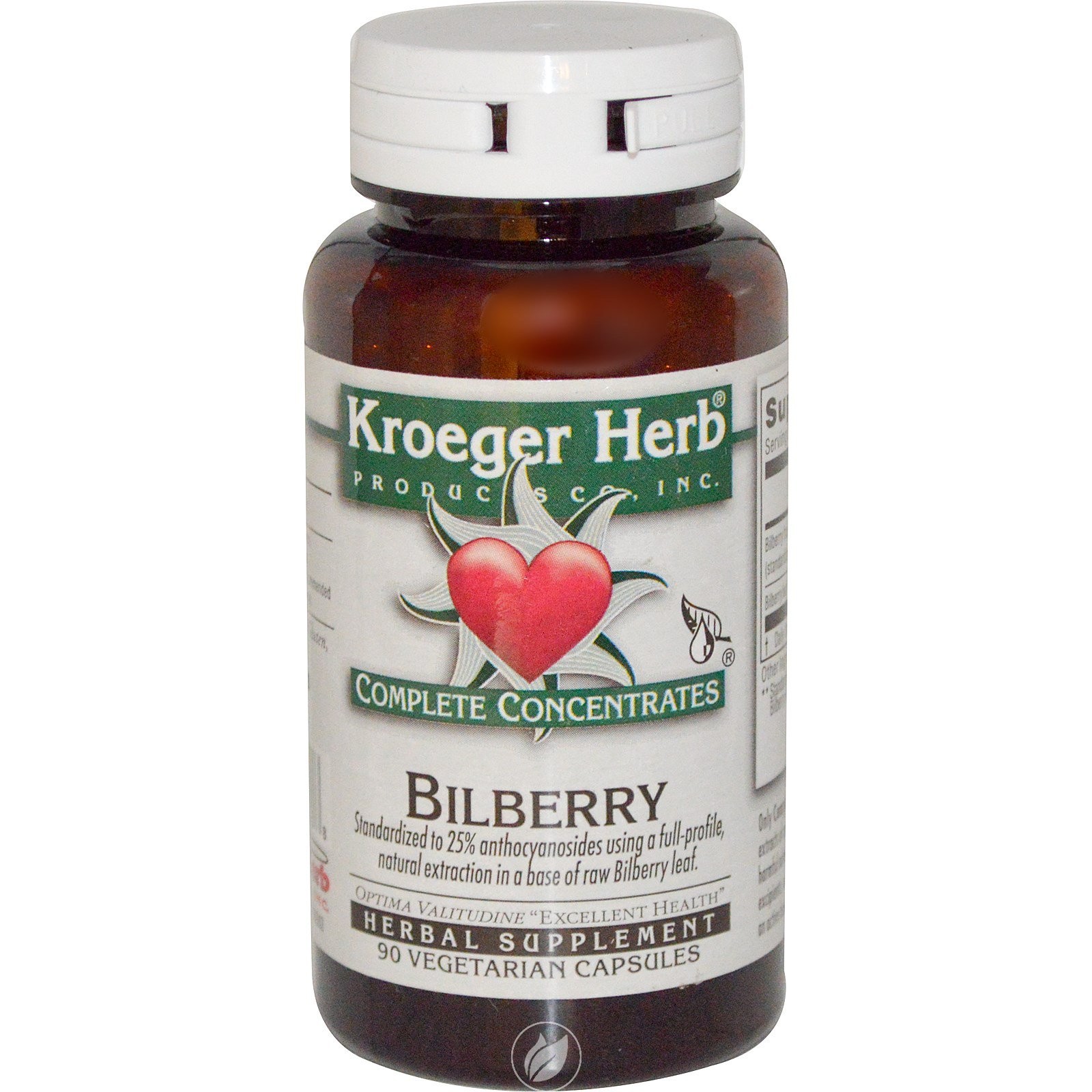 (4 Pack) Kroeger Herb Products Bilberry Complete Concentrate 90 Capvegi
