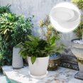 thumbnail image 5 of 6 Pack Plant Saucer 8 Inch Plastic Plant Tray, Sturdy and Durable Flower Pot Container Accessories Round Plastic Plant Pot Saucer for Indoor and Outdoor (8 Inch, White), 5 of 8