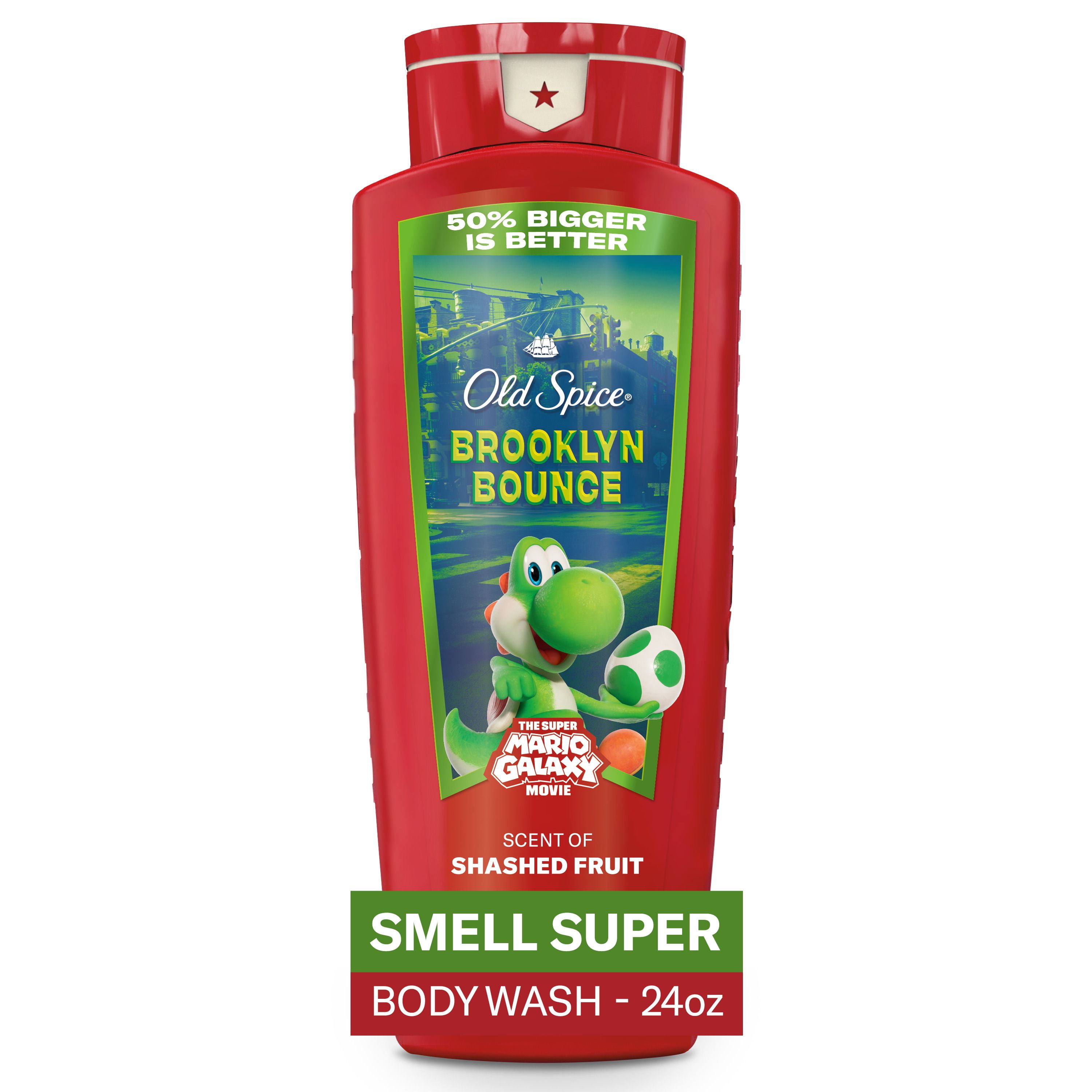 Old Spice Body Wash for Men, Brooklyn Bounce, Scent of Smashed Fruit, Old Spice x The Super Mario Galaxy Movie, 24/7 Shower Fresh
