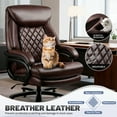 thumbnail image 3 of 800lbs Big and Tall Office Chair, Executive Chair with Adjustable Lumbar Support, Executive Desk Chairs with Quiet Rubber Wheel and Extra Wide seat, 3 of 9