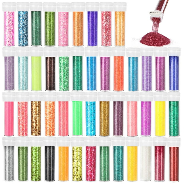 Set de Purpurina Halobios 48 Colores Fina y Gruesa 576 g