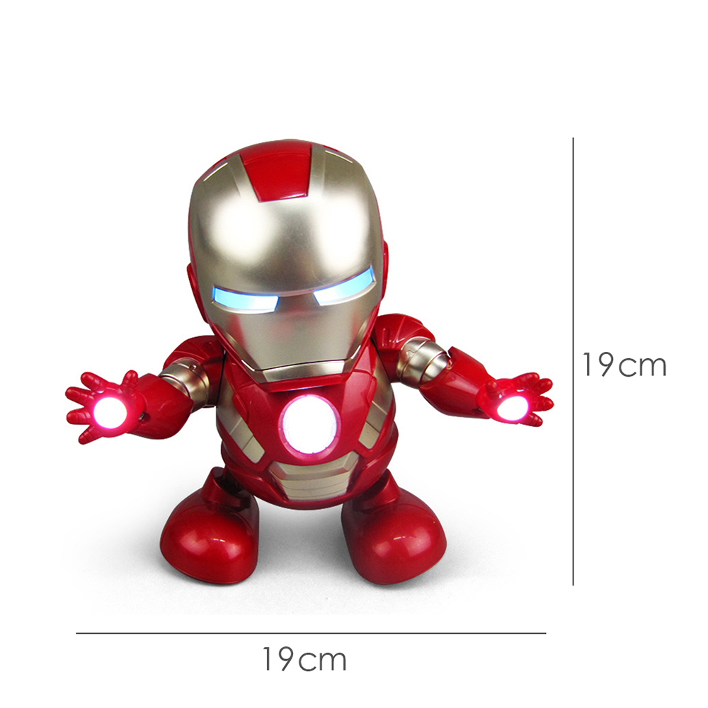 Cm/&cl Mettre /À Niveau La Danse Iron Man RC Robot Jouet Danse Les Avengers Lampe De Poche Jouet /Électronique avec Lumi/ère Sonore Musique Avengers Super H/éros Jouets