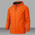 thumbnail image 2 of Mens Outerwear Jackets Thin Outdoor Windproof Mountaineering Hardshell Layer Mens Workout Jacket,Orange,5XL, 2 of 4
