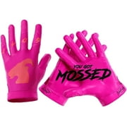 G.O.A.T. "Silhouette" You Got Mossed - Ultra Grip Football Gloves - Superior Grip, Breathable Design, Perfect Fit for All Weather Conditions