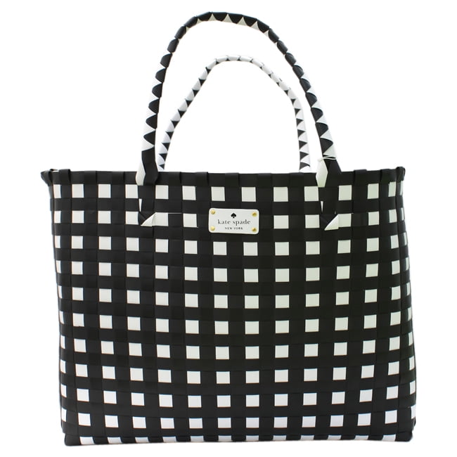 Braided Tote Hand Bag - Black-White by Kate Spade for Women - 1 Pc Bag -  