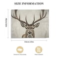 thumbnail image 3 of Acheng  Canvas Print Wall Art Elk Portrait on Graphite Background Animals Wilderness Photography Modern Art Rustic Closeup Relax/Calm Grey Duotone for Living Room, Bedroom, Office 20x16in, 3 of 6
