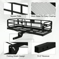 thumbnail image 6 of Trailer Hitch Cargo Rack, Folding Hitch Mount Cargo Carrier with High Side Rails, Cargo Carrier Fits 2" Receiver for RV Truck SUV Van, 500 lbs Weight Capacity, 60" L×24" W×14.9" H, 6 of 6