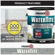 White, Zinsser WaterTite Matte General Purpose Waterproofing Paint- 369381, Gallon