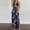 Navy, variant on Sakmal Split Womens Jumpsuit Flowy Blue Beach Sleeveless Overalls Full Halter Wide Leg Floral Pants with Pockets