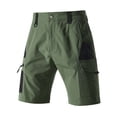 thumbnail image 2 of Yaoyar Men's Hiking Cargo Shorts Solid Color Breathable Elastic Waistband Drawstring Multi-Pocket 5 Inch Bottoms, 2 of 9