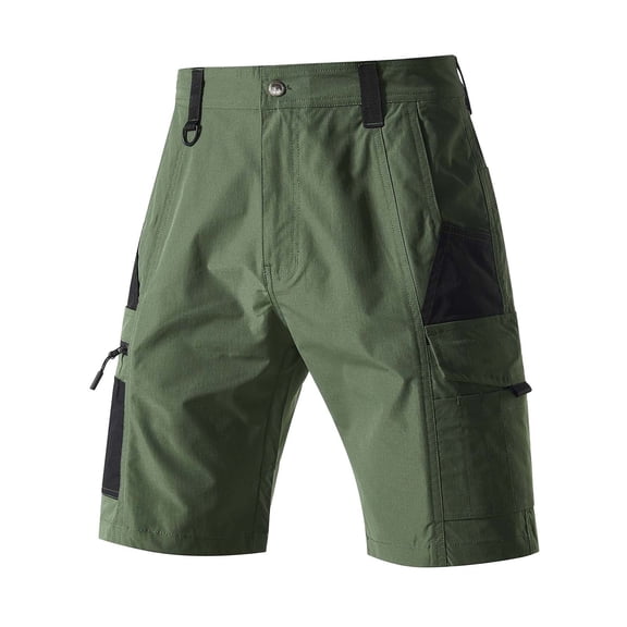 Mens Cargo Combat Shorts for Men Lightweight Summer Shorts with Multi Pockets Workwear Loose Fit Contrast Color Short Pants for Walking, Running, Hiking, Camping, Golf & Casual Wear