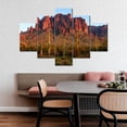 thumbnail image 3 of TISHIRON 5PCS Framed Canvas Wall Art Set,60"x40" Desert Cactus Landscape Canvas Art Decor, 3 of 7