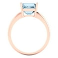 thumbnail image 4 of Clara Pucci 14K Rose Gold 2.5ct SwissBlueTopaz Solitaire Ring for Women, 4 of 8