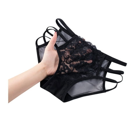 

Women Lace Panties Beige Cutout Briefs 1-Pack