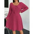 thumbnail image 7 of SIEANE Women's Plus-Size Casual Crew Neck Autumn Long Sleeve Stretch Knit MIDI Dress 1X-4X, 7 of 7