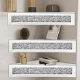 thumbnail image 5 of Corner Floating Shelves 2 Sets, Corner Shelf Wall Mounted Crushed Diamond, Corner Shelves Crystal Mirrored, Floating Corner Shelves for Wall, 5 of 6