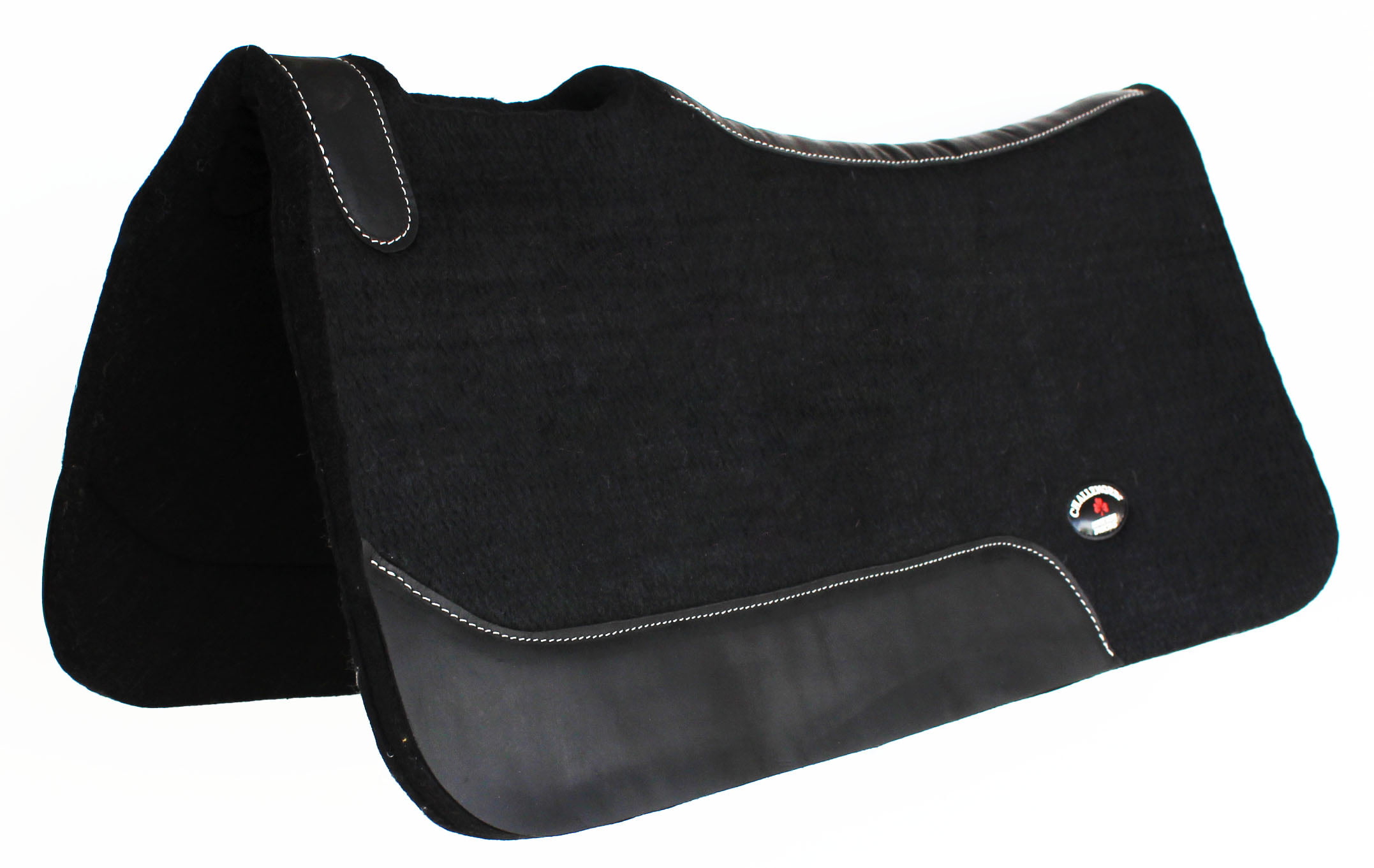 Challenger Horse Western Contoured Wool Felt Therapeutic Red Saddle Pad 3981RD1 