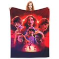 thumbnail image 1 of Rustic Stranger American horror Things Throw Blanket, Flannel Christmas Blankets And Throws For Couch, Large Air Conditioning Blanket 80"X60", 1 of 7