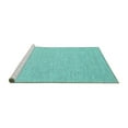 thumbnail image 2 of Ahgly Company Machine Washable Indoor Rectangle Abstract Turquoise Blue Contemporary Area Rugs, 7' x 10', 2 of 4