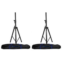 2 Rockville DJ PA Tripod Speaker Stands Bags, Hydraulic Air Auto Lift RVSS4AB