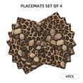 thumbnail image 2 of Linen Placemat With 18×12in Double Stitching Is Effectively Insulated And Foldable For Family Hotel Picnic Trips Leopard Skin Print Style Firebrick_2 Four Pieces, 2 of 8