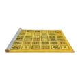 thumbnail image 2 of Ahgly Company Machine Washable Indoor Square Abstract Yellow Modern Area Rugs, 8' Square, 2 of 4