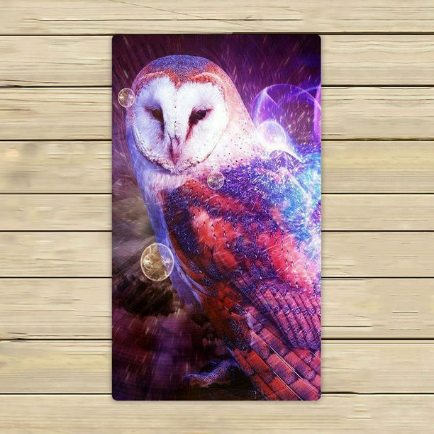 ZKGK Owl Art Pattern Hand Towel Bath Towels Beach Towel ...