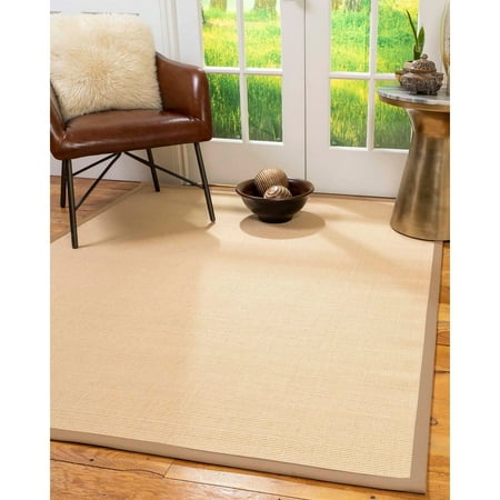 Autumn Wheat Rug Natural Area Rugs 100%, Natural Fiber Handmade Majesty, Beige Wool/Sisal Rug, Wheat Border - 2' x 3' ()