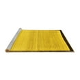 thumbnail image 2 of Ahgly Company Machine Washable Indoor Round Solid Yellow Modern Area Rugs, 6' Round, 2 of 4