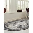thumbnail image 3 of Rugs.com Charlotte Collection Rug – 5' x 8' Oval Gray Low-Pile Rug Perfect For Living Rooms, Large Dining Rooms, Open Floorplans, 3 of 3