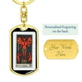 thumbnail image 3 of Tarot Card The Red Devil Keychain Dog Tag Stainless Steel or 18k Gold, 3 of 8