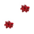 thumbnail image 2 of Yuarrent Flor de brillo de Navidad Decoración artificial Cabezas de flores grandes Hotel Casa de campo Chimenea Adornos de boda Regalo Rojo Rojo 2piezas, 2 of 6