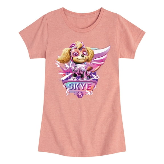 Paw Patrol The Movie - Skye Lightning - Toddler & Youth Girls Short Sleeve Graphic T-Shirt