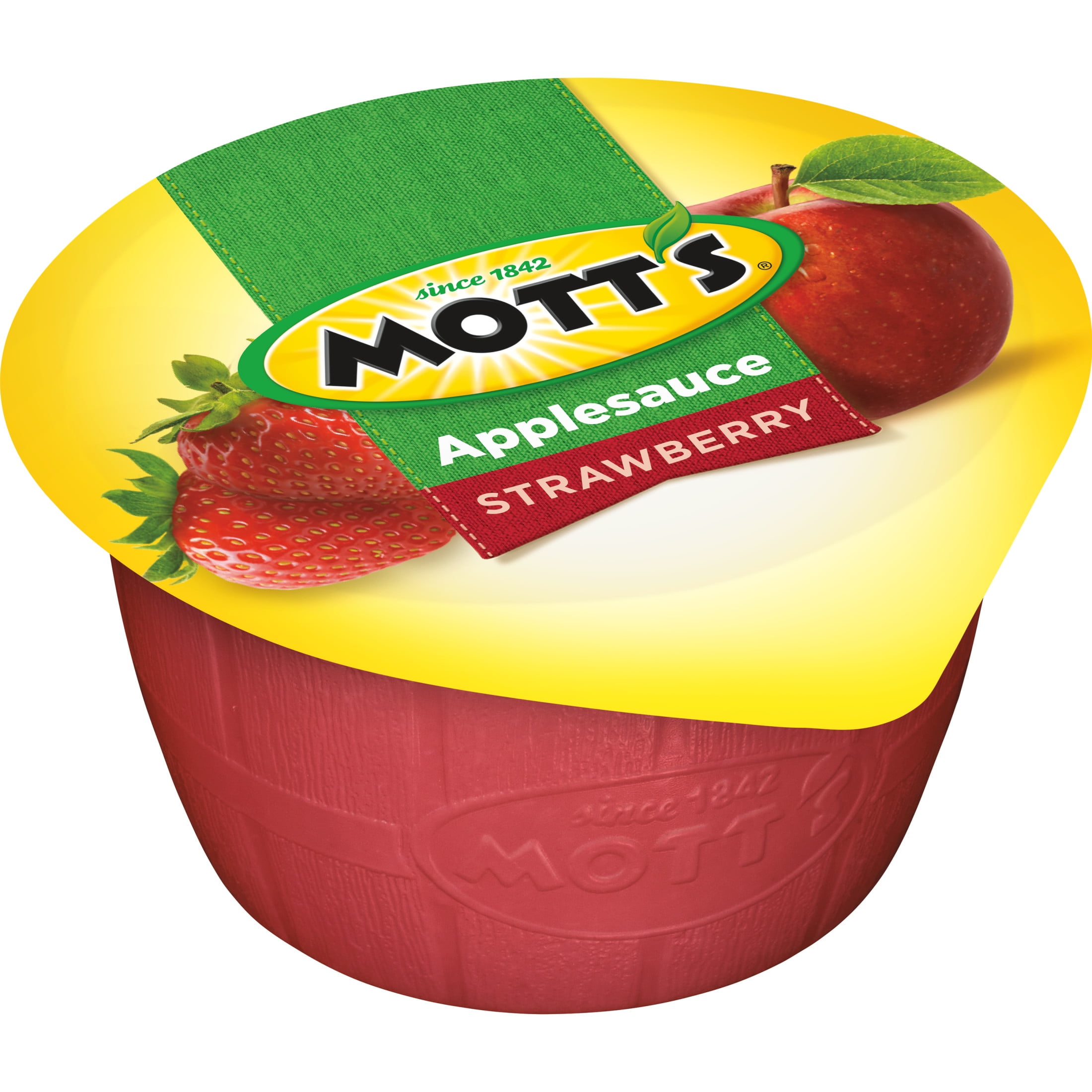 (2 pack) Mott's Strawberry Applesauce, 4 Ounce Cups, 6 Count