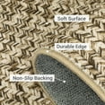 thumbnail image 3 of Hallway Runner Rug 2x6 Feet Print Braided Washable Runner Rug, Non-Slip Stain Resistant Area Rug Farmhouse Solid Printed Weaving Kitchen Mat Entryway Carpet Rug for Bedside, Beige, 3 of 7