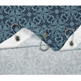 thumbnail image 2 of S4Sassy Blue Floral Damask Printed Bathroom Curtain Waterproof Shower Drapes-60 x 75 Inch, 2 of 6