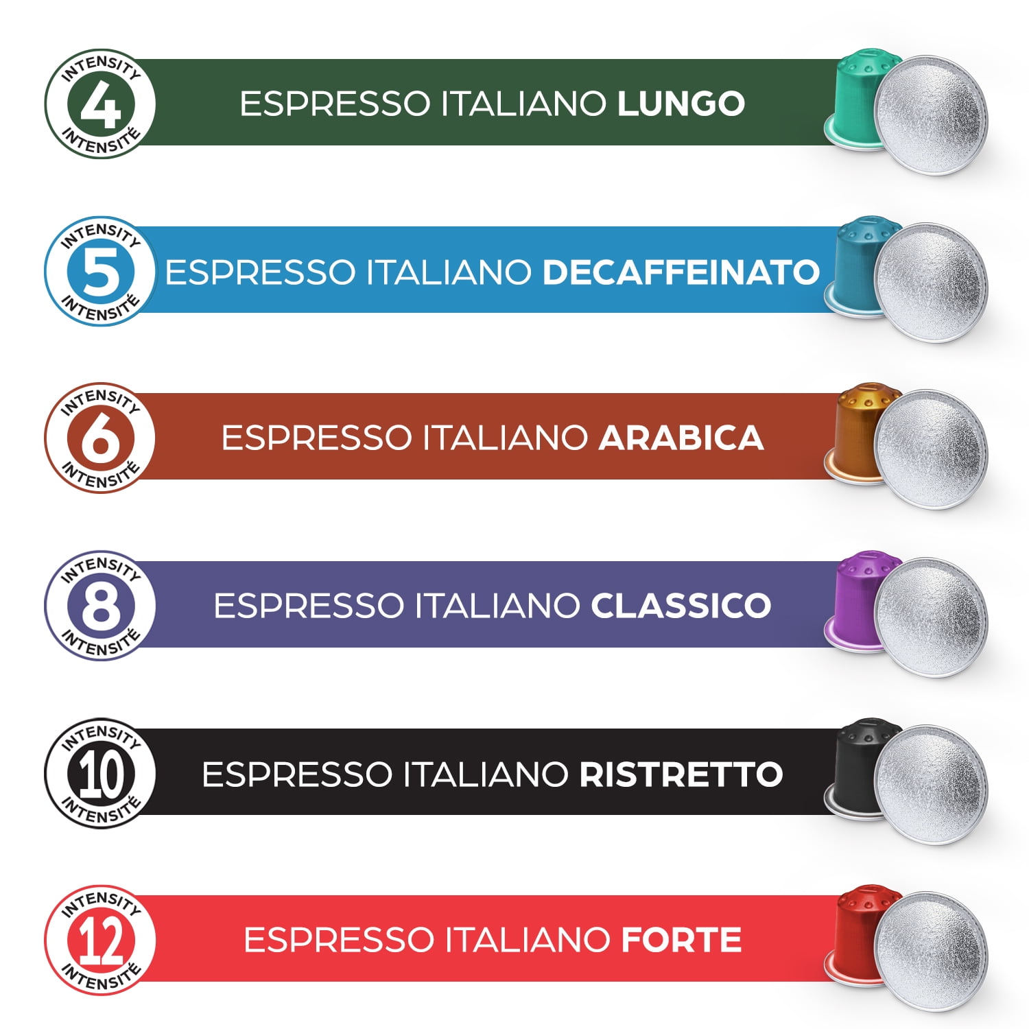 Caffè VIVO Espresso Italiano Lungo (Paquet de 50 Capsules Compatibles Nepresso) Intensité: 4 | Compatible Nespresso