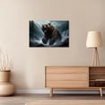 thumbnail image 3 of ZHONGYUTONG Bear Wall Art Canvas Animal Pictures for Wall Wilderness Forest Bear Painting Wildlife Poster Living Room Decor Framed (28.00" x 42.00"), 3 of 5