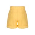 thumbnail image 2 of JanJean Kids Girls High Waist Denim Jean Shorts Frayed Raw Hem Wide Leg Short Jeans Hot Pants Loose Yellow 140, 2 of 7