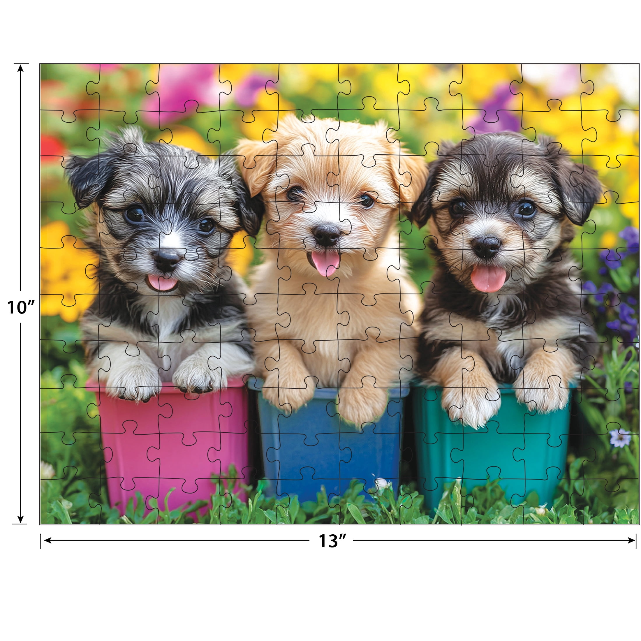 RoseArt - Snack Size 400-Piece - I Love Dogs - Adult Interlocking Puzzle