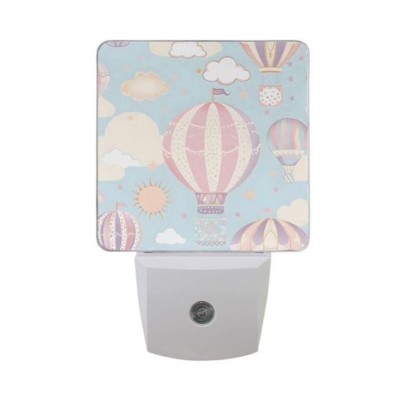 Hot-air Balloon Flying Night Light 2 Pack LED Nightlight Plug into Wall Dusk to Dawn Sensor Soft White