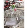 thumbnail image 4 of Outdoor Tablecloth with Umbrella Hole and Zipper, Grey Christmas Round Table Cloth 54 Inch Waterproof Tablecloth, Vintage Winter Snowflakes Patterned Picnic Table Cover for Patio Camping, 4 of 7