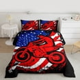 thumbnail image 2 of Castle Fairy Dirt Bike Queen Comforter Set,Vintage USA Flag Bedding Comforter Set, 2 of 8