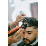 Supreme Trimmer 3-in-1 Barber Bundle | Pro Clipper, DLC T-Shaper Trimmer & Crunch Foil Shaver | Professional Beard Trimmer Men’s Hair Clipper Kit | Red